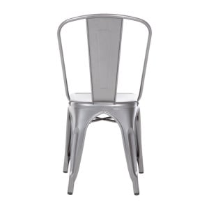 Sive metalik čelične stolice - Set od 4 - Bolero