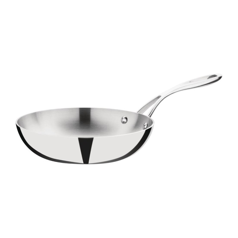 Poêle inox Triple Paroi Vogue Ø 200 mm - Performances professionnelles Poêle inox Triple Paroi Vogue Ø 200 mm - Performances professionnelles