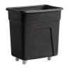 Crni kolica za boce | Kapacitet 125L & Elegantan dizajn