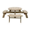Okrugli drveni piknik stol 2000mm Rowlinson: Robustan i elegantan