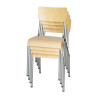 Galvanizirana drvena stolica - Set od 4 Bolero