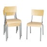 Galvanizirana drvena stolica - Set od 4 Bolero