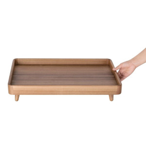 Acacia Footed Tray GN 1/1 Olympia - Aesthetic and Durable