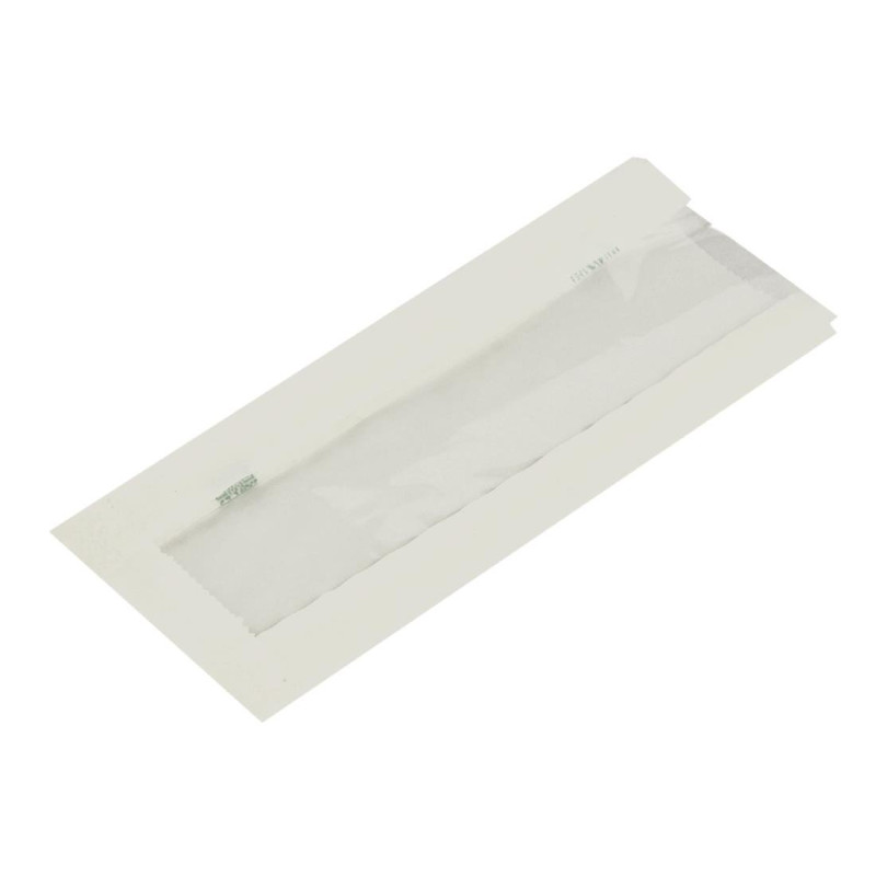 Compostable Glassine Paper Hot Snack Bags with Window - Pack of 1000, NatureFlex Vegware Compostable Glassine Paper Hot Snack Bags with Window - Pack of 1000, NatureFlex Vegware