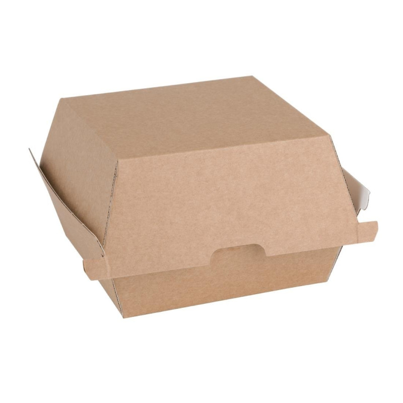 Petites Boîtes Hamburger Compostables 105mm: Solution écologique en kraft Petites Boîtes Hamburger Compostables 105mm: Solution écologique en kraft
