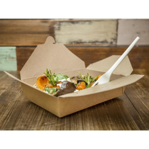 Kutije za hranu od kompostabilnog kartona br. 2 1500ml - Paket od 280 Vegware - Ekološki i praktični