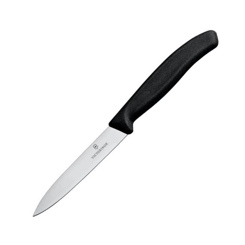 Nož za kuhinjske poslove s oštrim vrhom crne boje Victorinox 10cm: Preciznost i kvaliteta