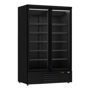 Vitrine Réfrigérée Positive 2 Portes Noir – 1000 L - CombiSteel