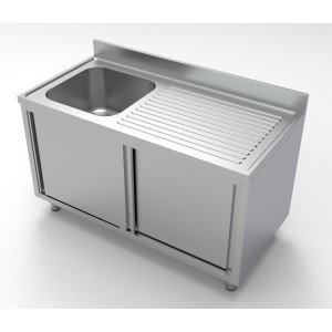 Meuble Plonge 1 Bac i Ocjedna ploča desno - L 1400 x P 700 mm - CombiSteel