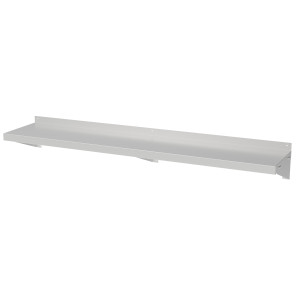Zidna polica od nehrđajućeg čelika s nosačem - L 1500 x P 400 mm - CombiSteel