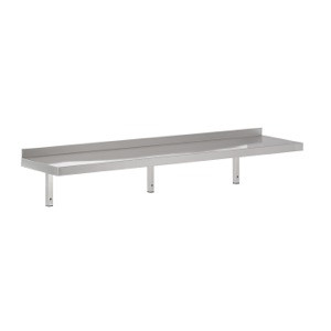 Zidna polica od nehrđajućeg čelika s nosačem - L 2000 x P 400 mm - CombiSteel