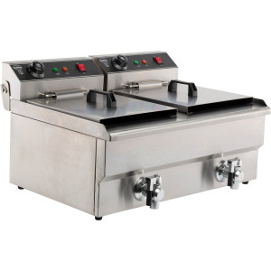 Friteuse Electrique à Poser - 2 x 8 L - 2 x 3300 W - CombiSteel