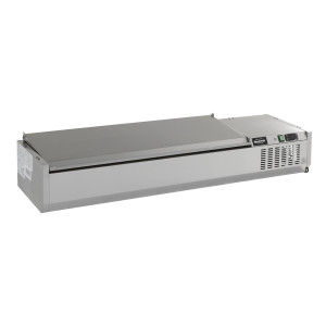 Refrigerated Saladette to Place with Stainless Steel Lid - 4 GN 1/3