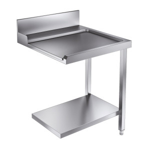 Stol za utovar s policom i stražnjim dijelom - Desno - L 700 x P 750 mm - CombiSteel