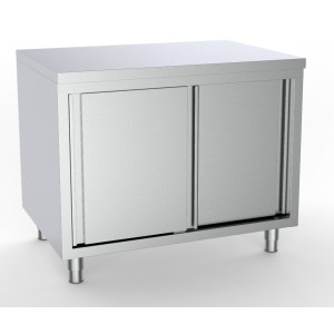 Stainless Steel Low Cabinet with 2 Doors - L 2000 x D 600 mm - CombiSteel