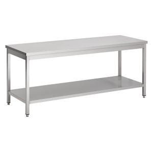 Table Inox avec Etagère - L 1400 x P 700 mm - CombiSteel