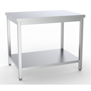 Stol od nehrđajućeg čelika s policom - L 1600 x P 600 mm - CombiSteel