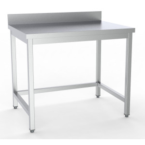 Stol od nehrđajućeg čelika s naslonom - L 1200 x P 600 mm - CombiSteel