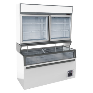 Wall Display and White Supermarket Sideboard - 948 L - CombiSteel