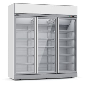 Vitrine Réfrigérée Négative Inox - 3 Portes Vitrées - 1480 L - CombiSteel