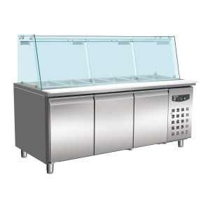 Saladette s 3 vrata - 5 GN 1/1 posuda - 456 L - CombiSteel