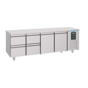 Pozitivni rashladni stol s 2 vrata i 4 ladice - 632 L - CombiSteel