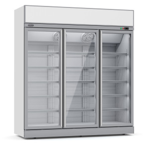 Positive Refrigerated Display Case with 3 Glass Doors - 1530 L - CombiSteel