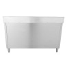 2-Basin Sink Unit with Backsplash and 3 Drawers - 1400 x 600 mm - Left Basin - Dynasteel