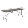 Sklopivi pravokutni stol od smeđeg ratana - D 1829 x Š 728 mm - Bolero