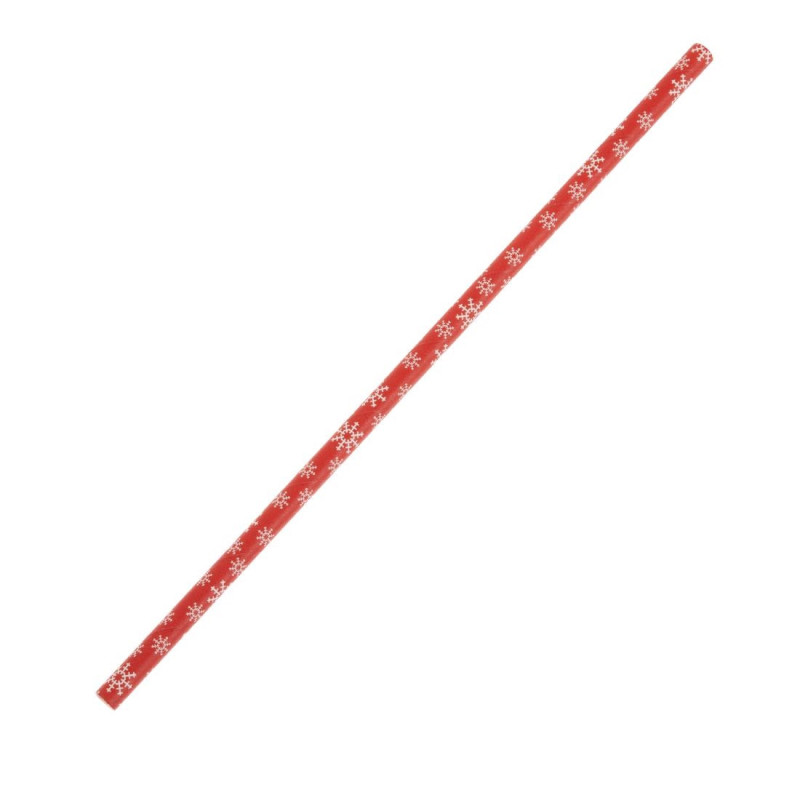 Paille en Papier Flocon de Neige 210 mm - Lot de 250 - Fiesta Paille en Papier Flocon de Neige 210 mm - Lot de 250 - Fiesta