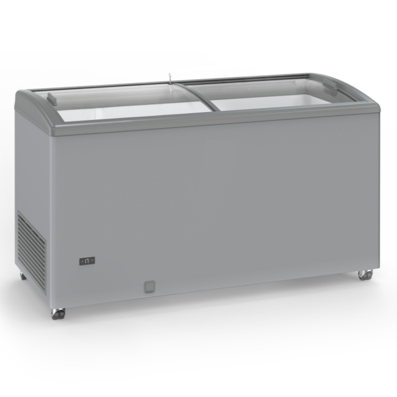 Congelator s inox izgledom s kliznim staklenim vratima - 500 L - TENSAI