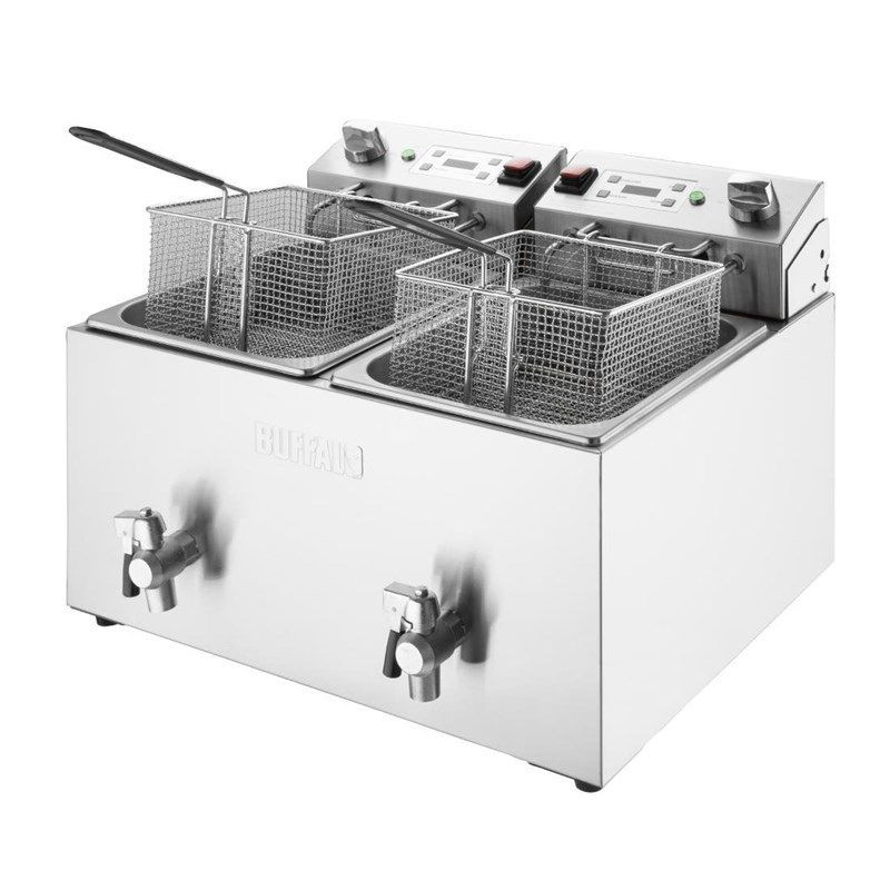 Double Electric Fryer with Timer - 2 X 8 L - Buffalo