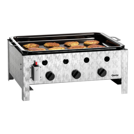 Grill de Table - Combiné à Gaz Plaque Lisse - Bartscher