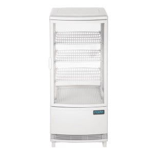 Vitrine Réfrigérée Positive Blanche 2 Portes Incurvées 86 L - Polar