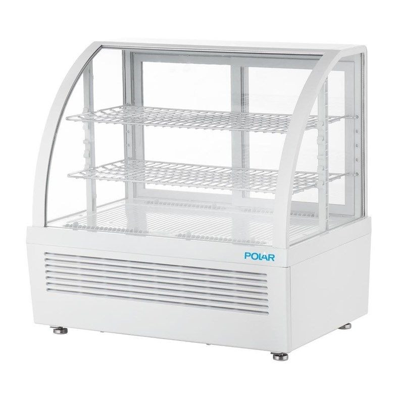 White Countertop Refrigerated Display Case - 2 Shelves - 100 L - Polar White Countertop Refrigerated Display Case - 2 Shelves - 100 L - Polar