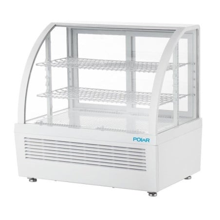 Vitrine Réfrigérée de Comptoir Blanche - 2 Etagères - 100 L - Polar