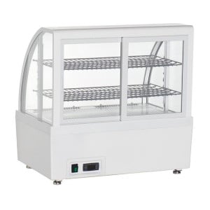 Vitrine Réfrigérée de Comptoir Blanche - 2 Etagères - 100 L - Polar