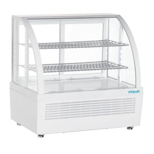 Vitrine Réfrigérée de Comptoir Blanche - 2 Etagères - 100 L - Polar