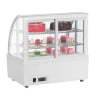 White Countertop Refrigerated Display Case - 2 Shelves - 100 L - Polar
