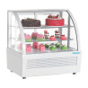 White Countertop Refrigerated Display Case - 2 Shelves - 100 L - Polar