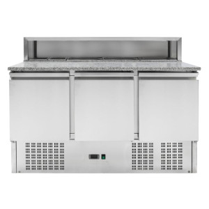 Hladnjak za pizzu - 3 vrata - 8 GN 1/6 posuda - Dynasteel