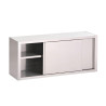 Stainless Steel Wall Cabinet with Sliding Doors - L 1400 x D 400 mm - Gastro M