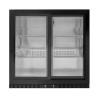 Compact Back Bar Refrigerator 2 Glass Doors for restaurant, bar, brasserie)