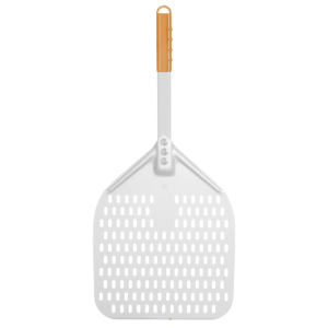 Perforirana kvadratna lopatica za pizzu s kratkom drškom - 300x660 mm