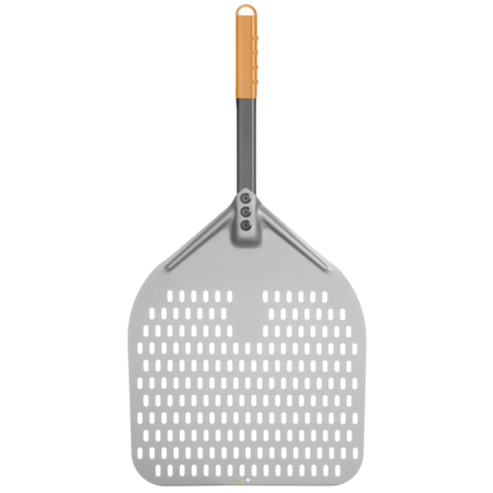Perforirana kvadratna lopatica za pizzu s kratkom drškom - 300x660 mm