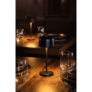 Stolna lampa s okruglim sjenilom Lucca crna - 200 mm