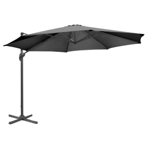 Parasol s pomakom Venice Ronde 360° Crni - 3.5 m