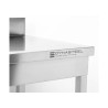 Stol Inox Dynasteel: Dubina 700 mm, Duljina 800 mm