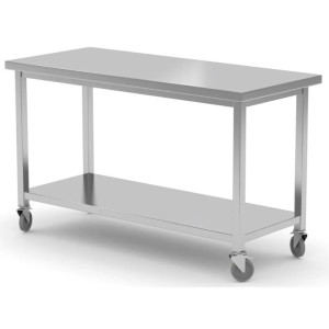 Mobilni stol s policom na vijak - 1200x600 mm - HENDI