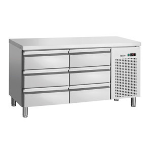 Pozitivni rashladni stol s 6 ladica GN 1/1